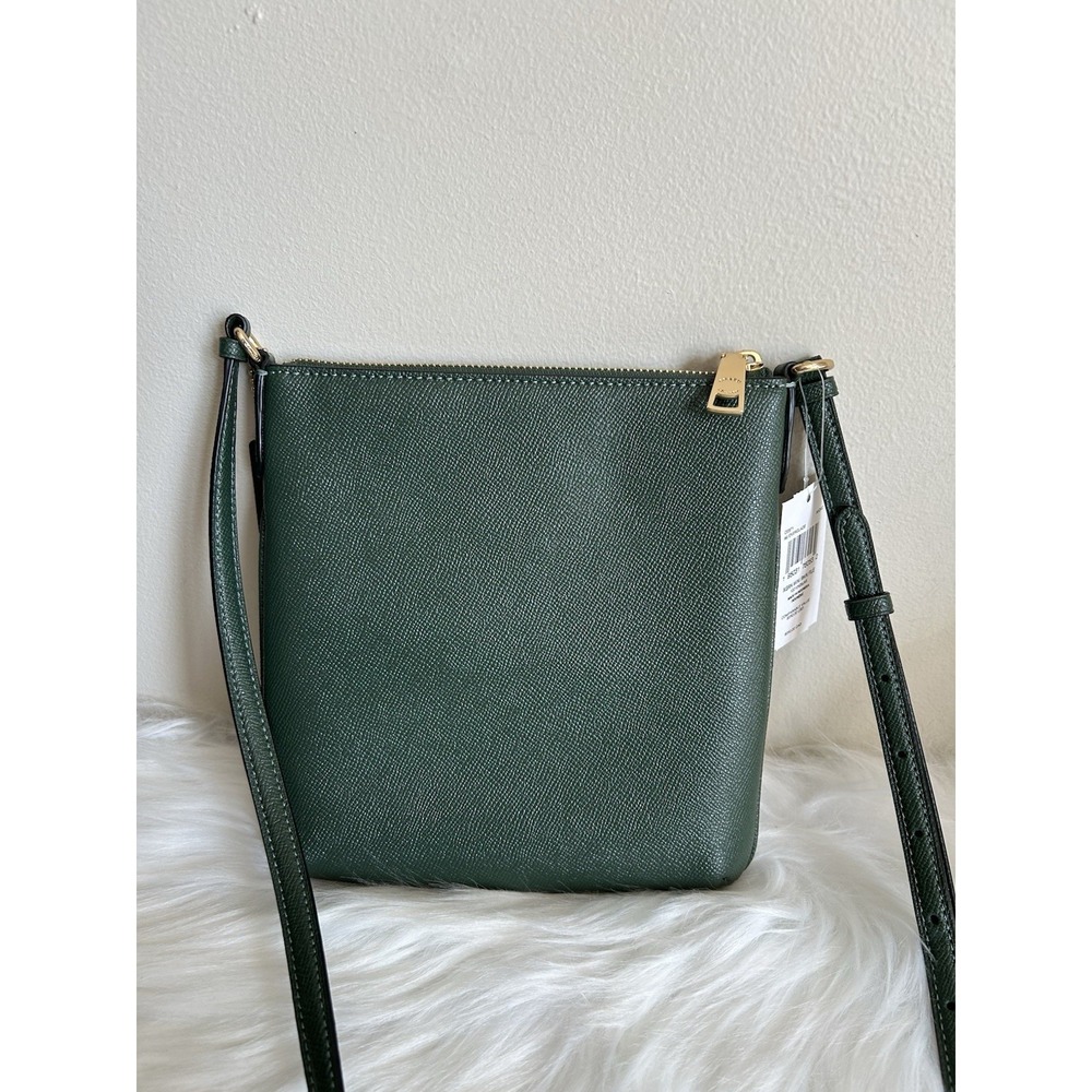 Coach Mini Rowan File Everglade Green Crossgrain Leather Crossbody Bag NWT - Picture 3 of 8